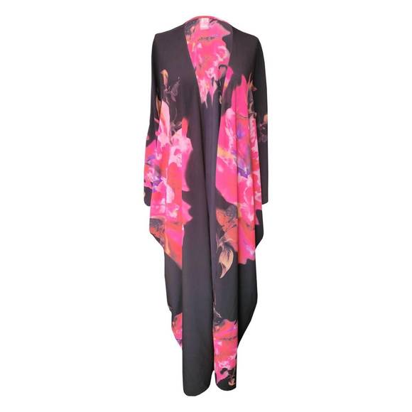 NEW GYV ME BODY women's giant kimono in pink passion flower